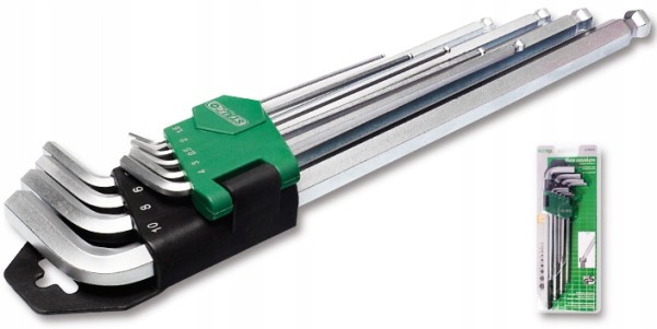 STALCO IMBUSY Z KULKĄ DŁUGIE 1,5-10mm S-48315