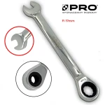 Klucz płasko-oczkowy z grzechotką 17MM STAL CRV PRO