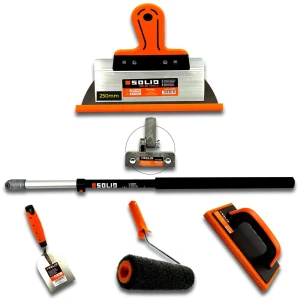 Nóż do gładzi 25cm SZPACHLA PIÓRO KOSA + KIJ TELE + PACA + KIELNIA + WAŁEK NDG16