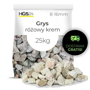 Grys Różowy Krem Kamień Ogrodowy 8-16mm 25kg