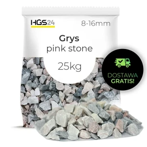 Grys Pink Stone Piękny Kamień Ogrodowy 8-16mm 25kg