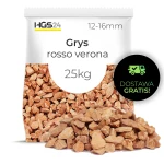 Grys Rosso Verona Kamień Ogrodowy 12-16mm 25kg