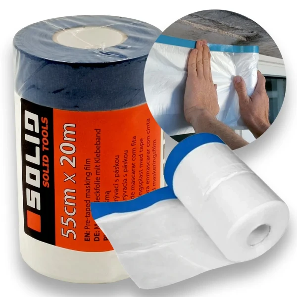 ANTYCHLAP Folia malarska z taśmą UV 55cm x 20mb SOLID 5730