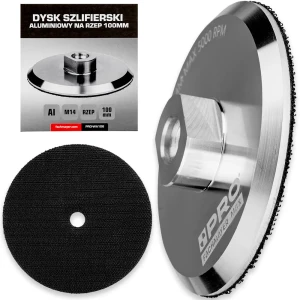 Dysk szlifierski aluminiowy na rzep 100mm M14 PRO Fachmayer WA106