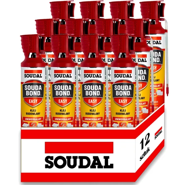 12x Klej budowlany SOUDAL Soudabond EASY 750ml Genius Gun