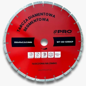 Tarcza diamentowa do betonu 350 x 10 x 2.2 x 3.6 mm segmentowa PRO-WT201