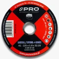 Tarcza do cięcia metalu INOX 41 - 125mm x 1.0 x 23mm PRO-WT006