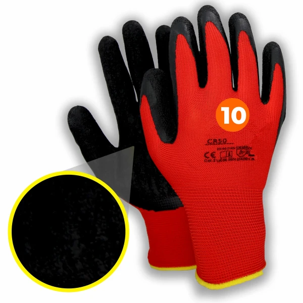 RĘKAWICE ROBOCZE Poliester Lateks Uniwersalne rozmiar. 10 SOLID