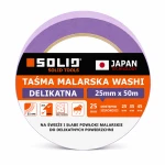Taśma malarska washi fioletowa 25mm x 50mb do delikatnych powierzchni SOLID