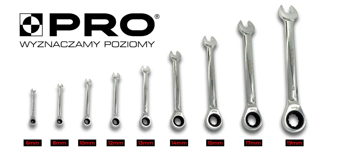 zestaw kluczy płasko-oczkowych pro fachmayer 9 sztuk