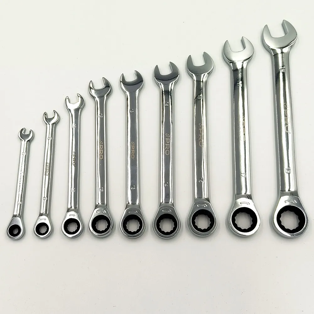 komplet kluczy płasko-oczkowych z grzechotką polskiego producenta