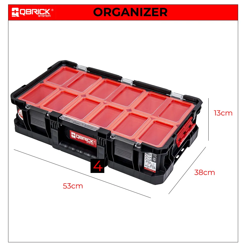 Skrzynia modularna warsztatowa Qbrick System Two 6in1