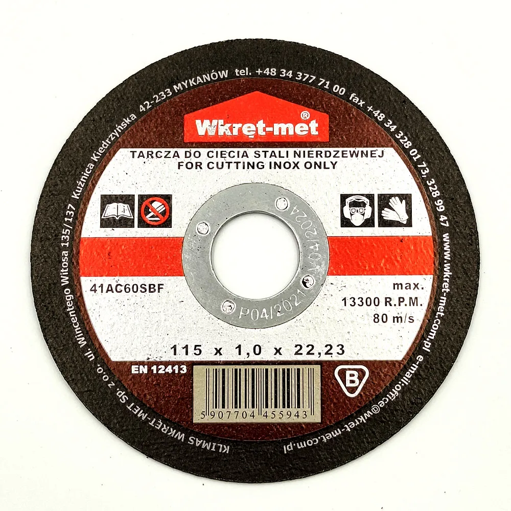 Tarcza do cięcia metalu INOX Wkręt