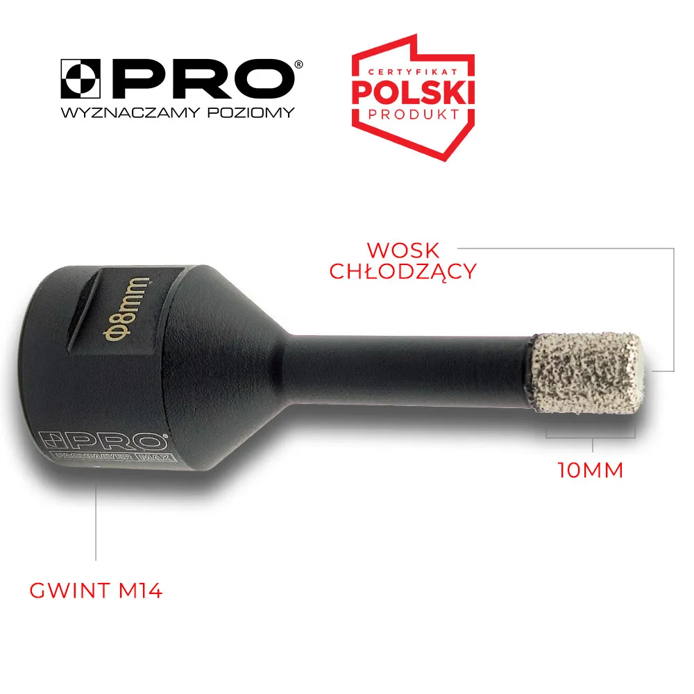 Otwornica diamentowa do cięcia na sucho 8MM