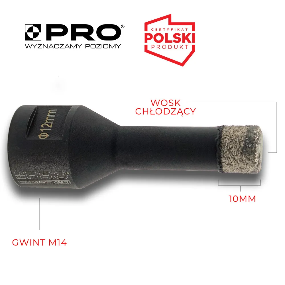 Otwornica diamentowa do cięcia na sucho 12MM