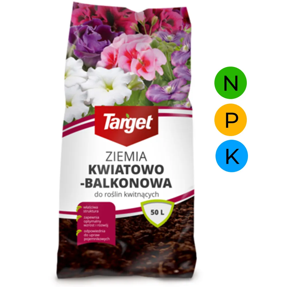 Ziemia do kwiatów doniczkowych 50l właściwości