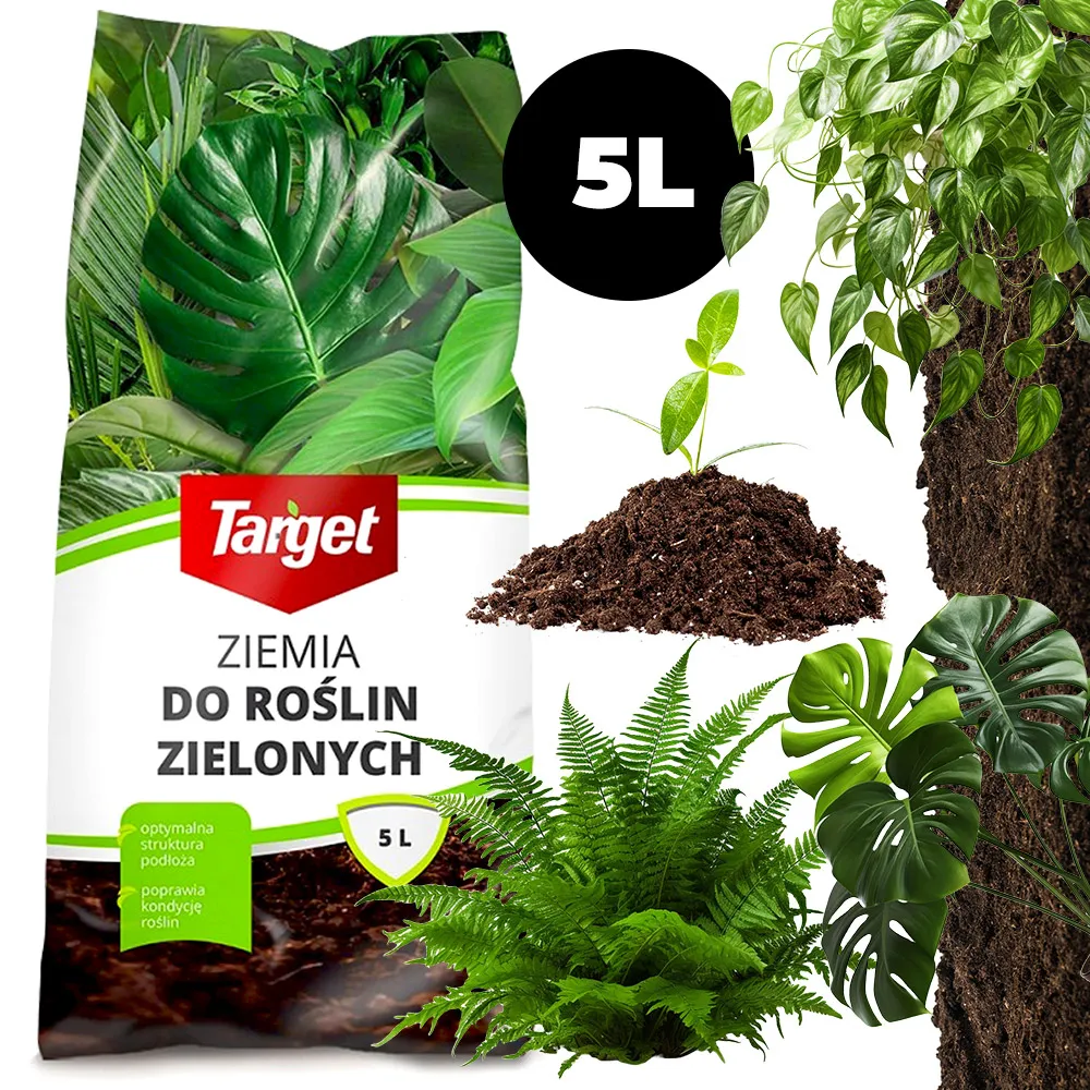 Ziemia do kwiatów zielonych i warzyw 5l z nawozem