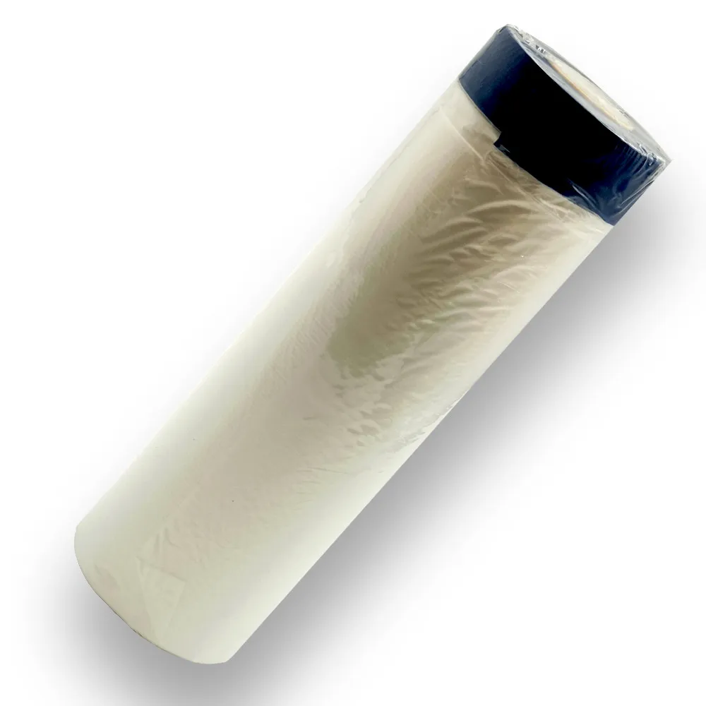 Folia malarska z taśmą niebieską antychlap solid 140cm x 20mb