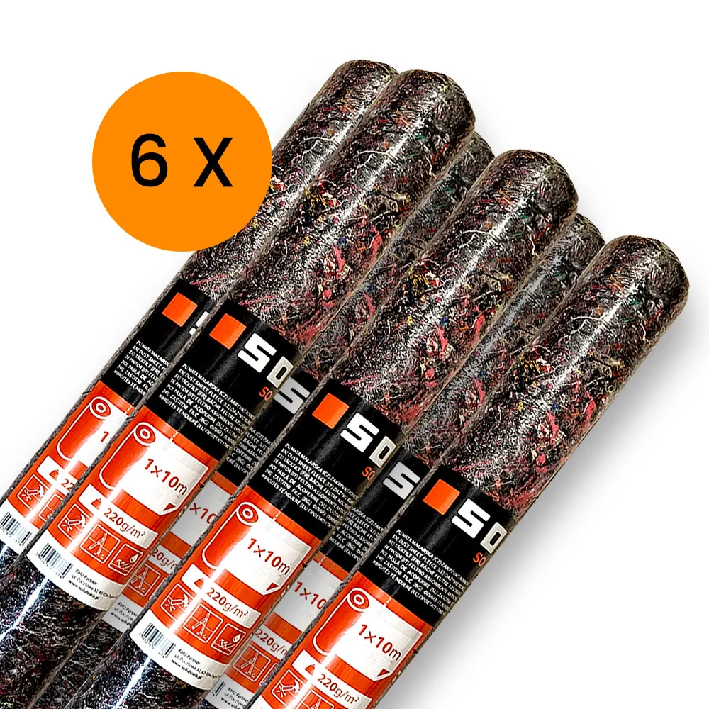 Mata malarska z filcu cały karton - 6 rolek SOLID