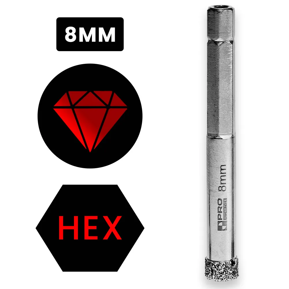 Funkcje wiertła diamentowego PRO Fachmayer 8mm