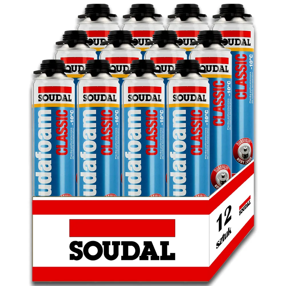 Pianka pistoletowa soudal classic zimowa 750ml 12 sztuk