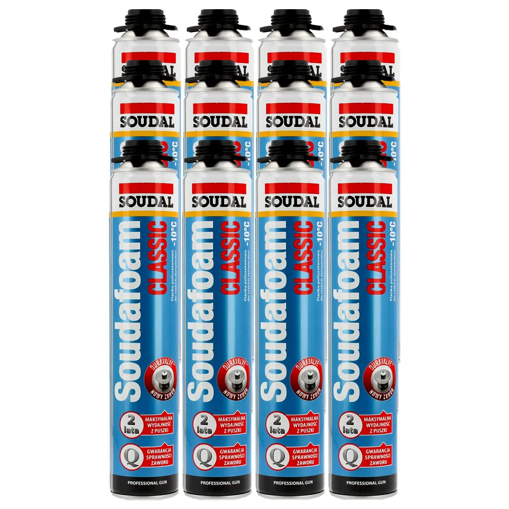 Piana pistoletowa soudal classic zimowa 750ml 12 sztuk