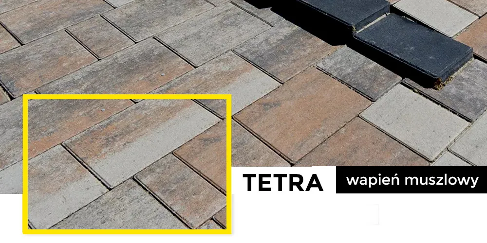 Aranżacja nawierzchni Tetra - Wapień Muszlowy