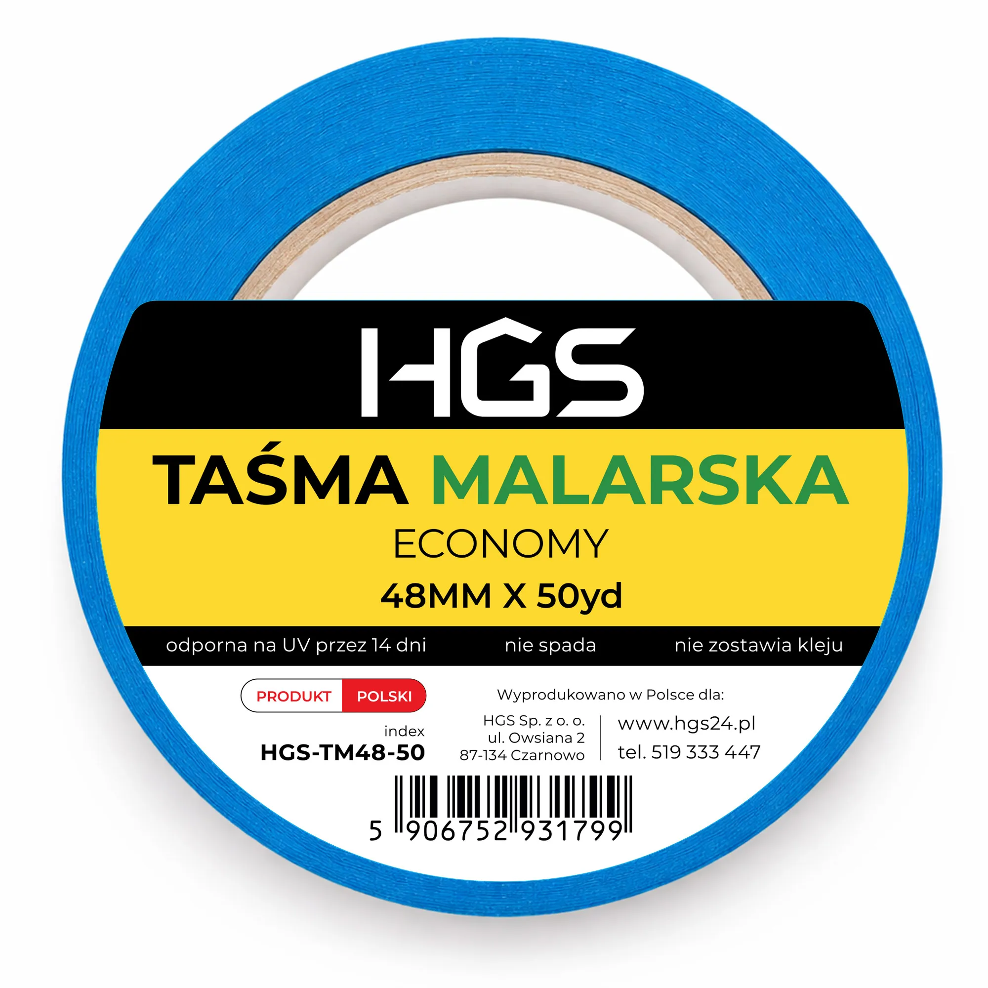 Taśma malarska HGS niebieska 48mm x 50yd BLUE TAPE