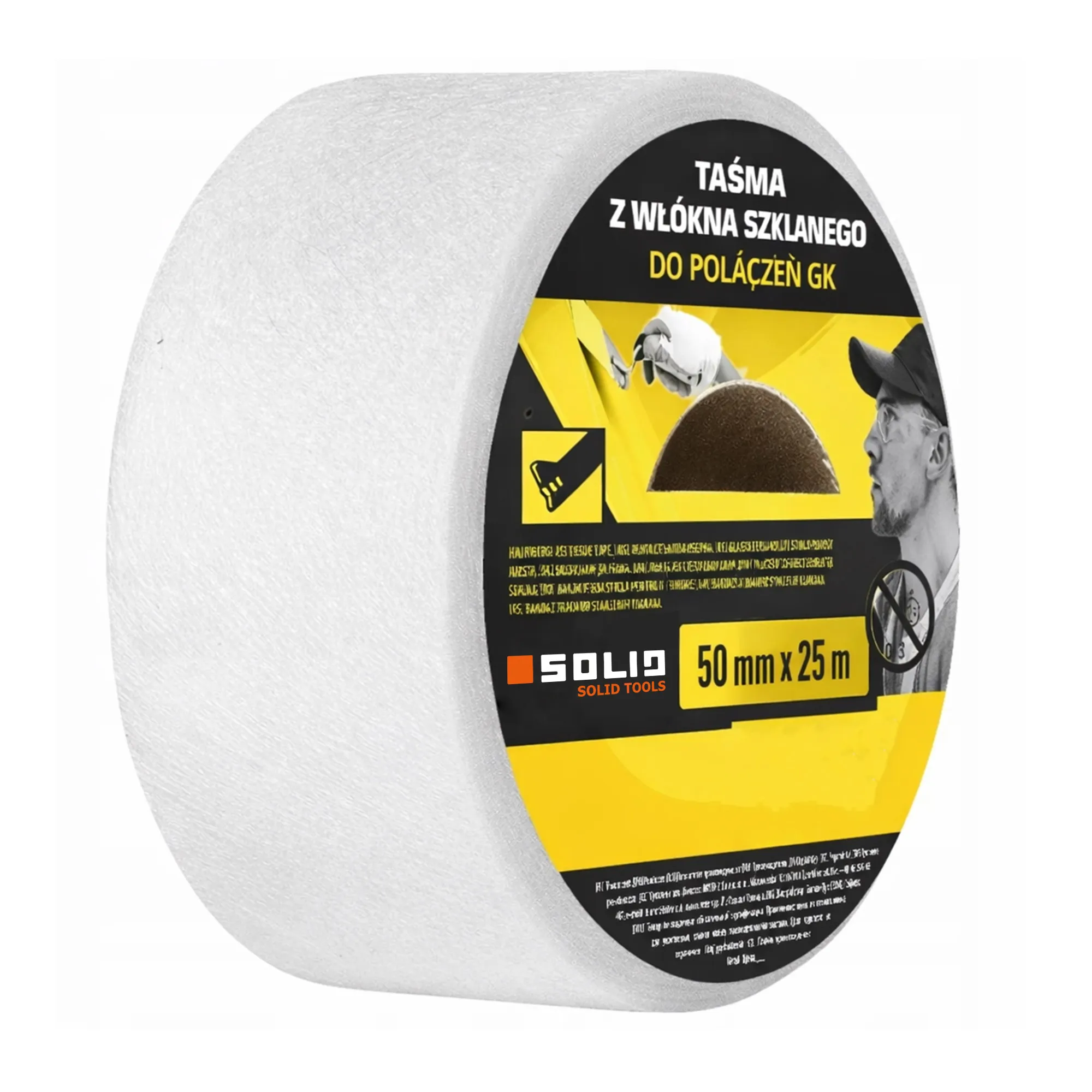 Taśma flizelinowa SOLID 50mm x 25m do płyt GK