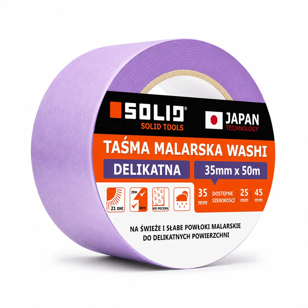 Zastosowanie taśmy Washi do delikatnych powierzchni SOLID